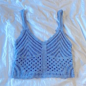 Sans Souci Crochet Crop Tank, Size Medium in Woman’s